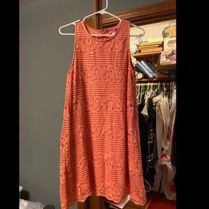 Cute orange dress with lace details